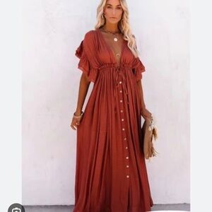 VICI NWT Elegant Rust Maxi Dress sz M